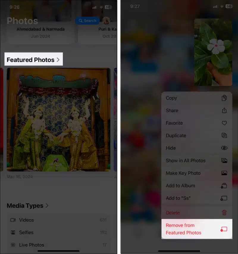 Picture 2 of Instructions for changing featured photos on iPhone