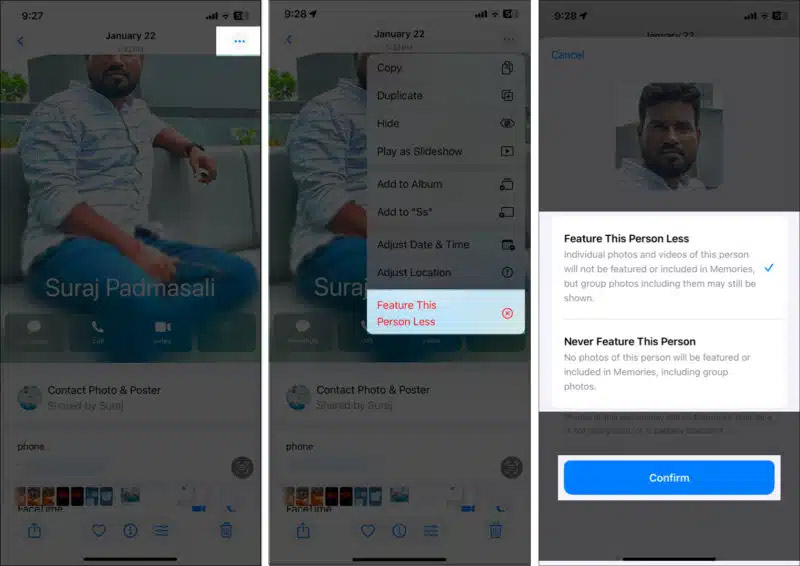 Picture 3 of Instructions for changing featured photos on iPhone