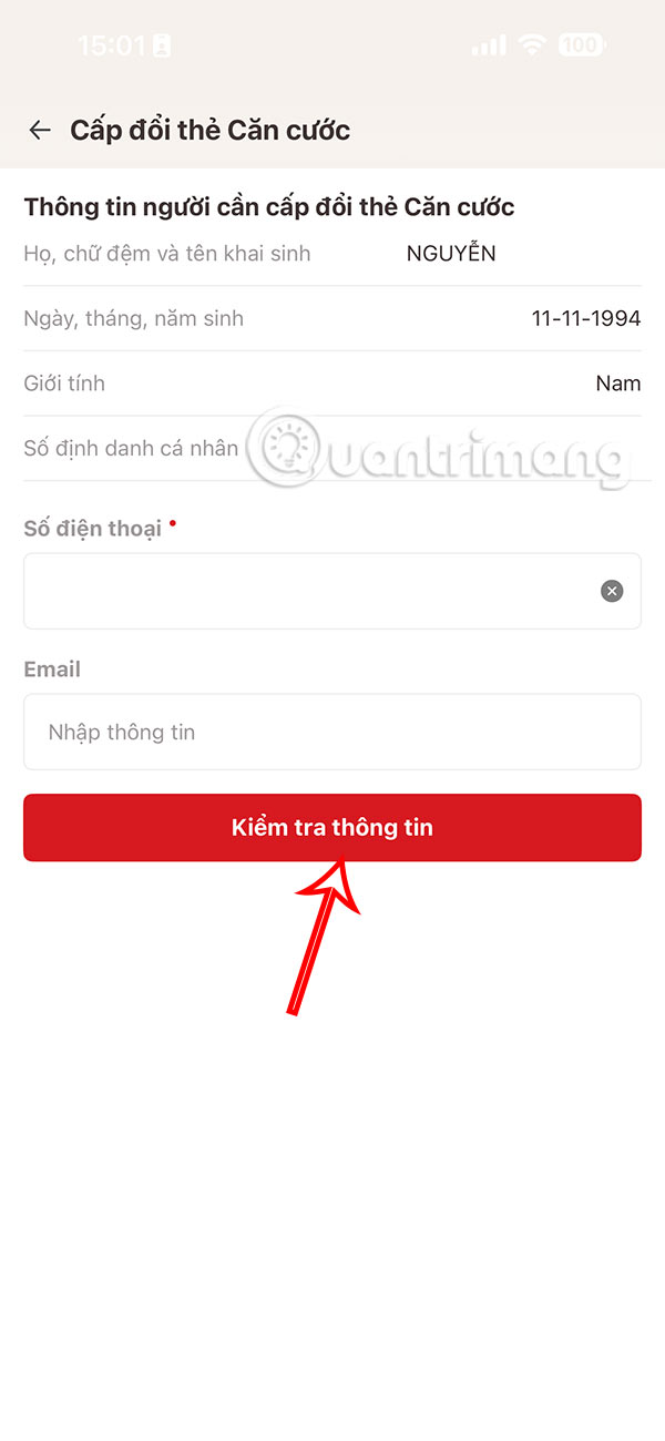 Instructions for changing ID card on VNeID according to new ward/commune Picture 4