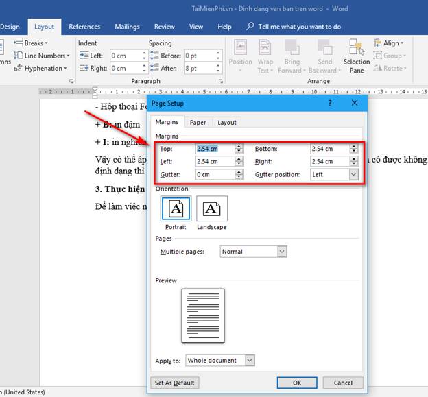 Instructions for changing measurement units in Word 2016 fastest Picture 3