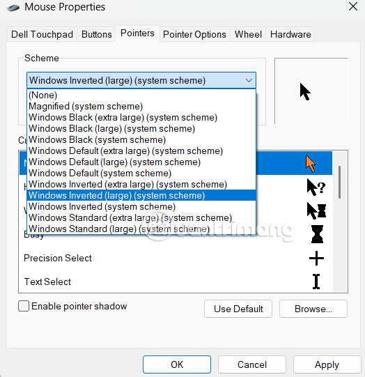 Instructions to change mouse cursor color on Windows 11 Picture 9