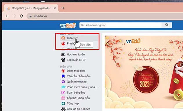 Picture 2 of Instructions on how to change student information on VnEdu