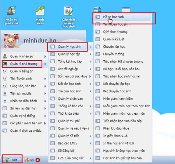 Picture 8 of Instructions on how to change student information on VnEdu