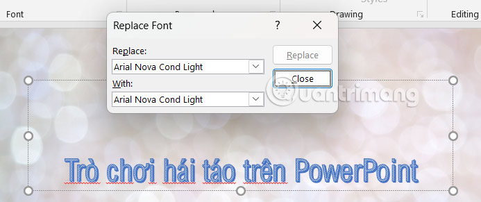 Instructions for changing fonts in PowerPoint slides extremely quickly Picture 4