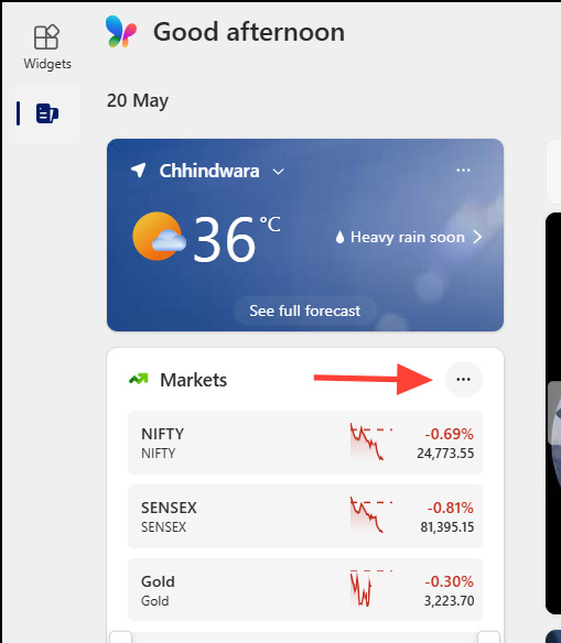 How to resize Windows 11 widgets Picture 1