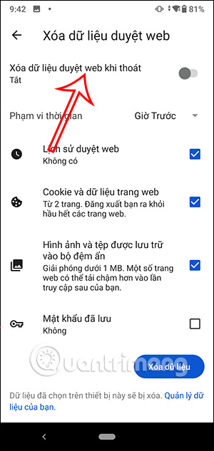 Instructions for clearing Microsoft Edge browser cache Picture 15