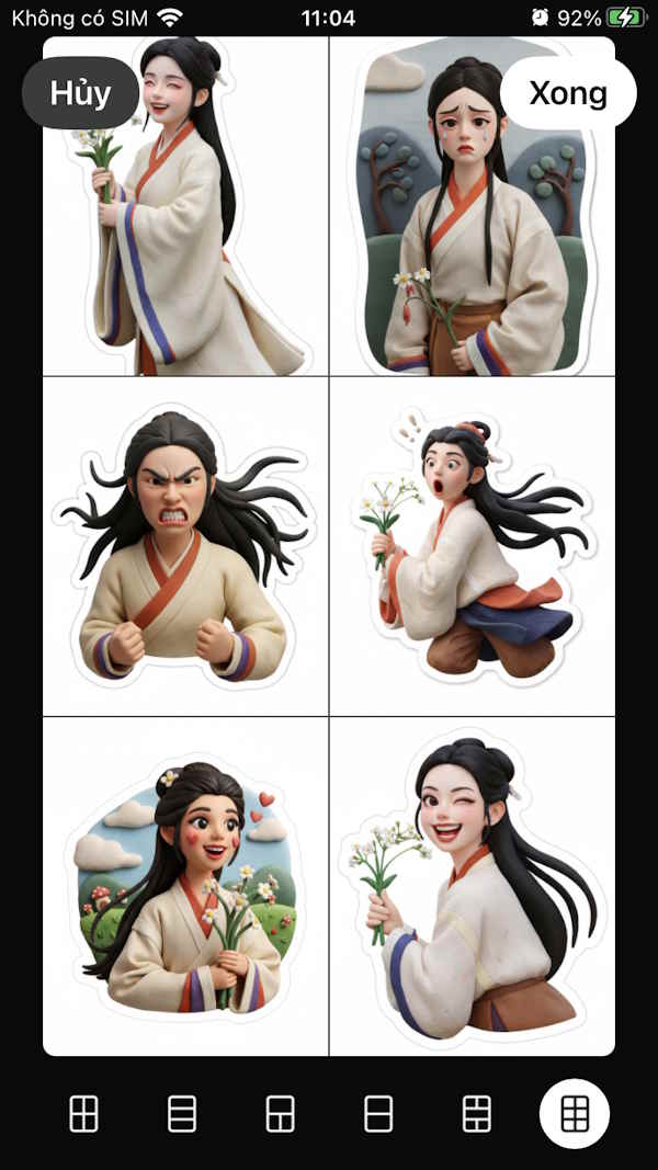 Instructions for combining photos to post on WhatsApp status Picture 5