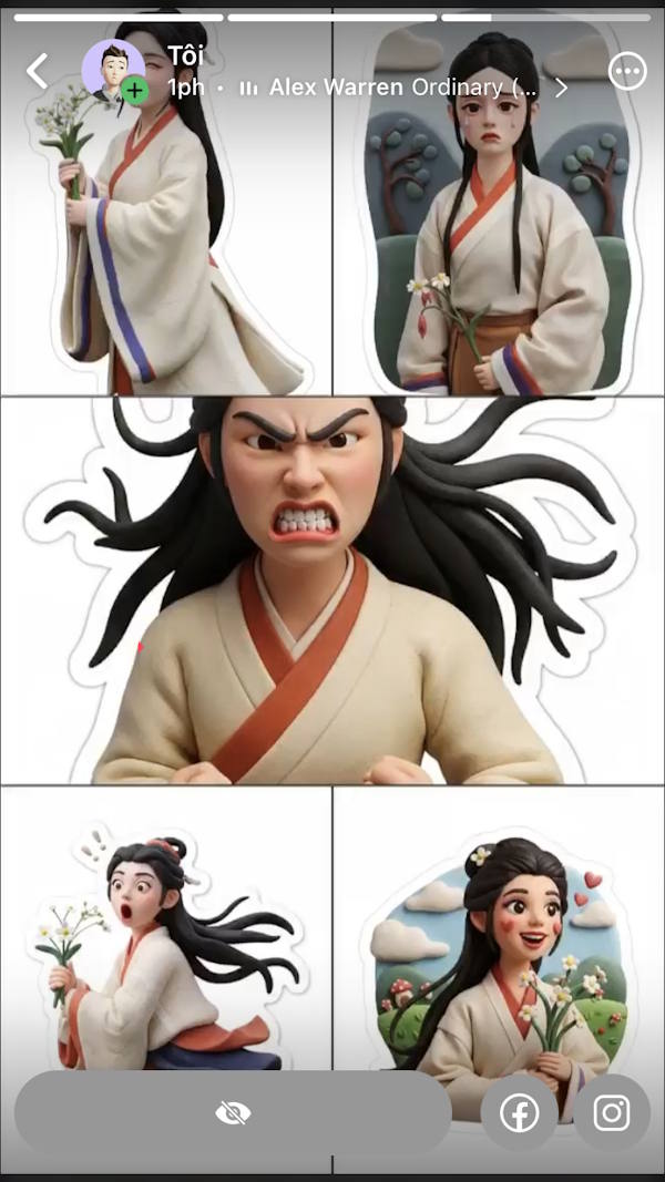 Instructions for combining photos to post on WhatsApp status Picture 9