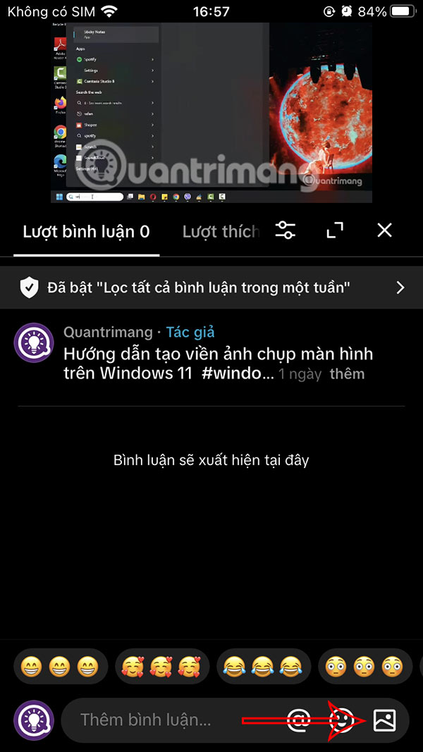 Instructions for commenting with photos on TikTok Picture 2