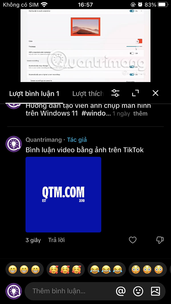 Instructions for commenting with photos on TikTok Picture 5