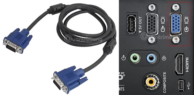 Instructions for connecting a computer to a projector, connecting a laptop to a projector Picture 4