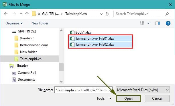 Instructions for connecting and merging multiple Excel files into 1 file easily Picture 10