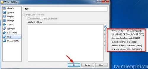 Instructions for connecting USB to virtual machine Picture 7