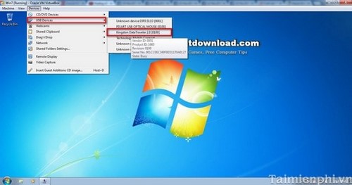 Instructions for connecting USB to virtual machine Picture 8