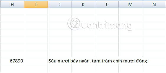 Instructions for converting numbers to words in Excel Picture 10