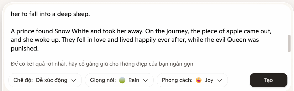 Picture 6 of Guide to converting text to expressive speech in Copilot