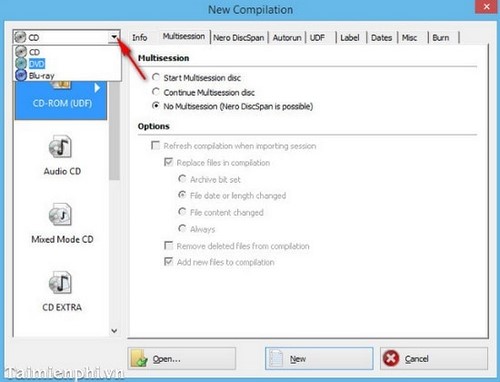 Picture 2 of Instructions for copying CDs/DVDs using Nero