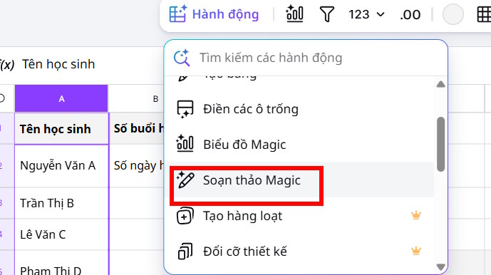 Instructions on creating Canva Sheets using Magic Write Picture 6