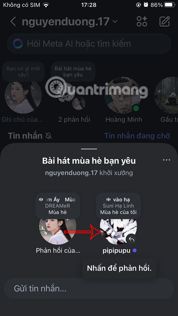 How to create chat in Instagram notes Picture 8
