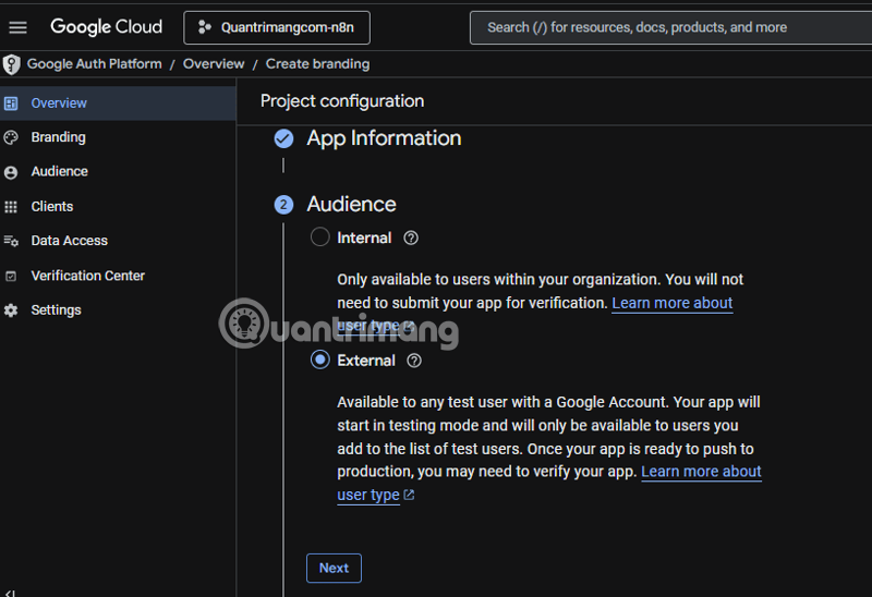 Instructions for creating a Client ID and Client Secret in Google Sheets Picture 10