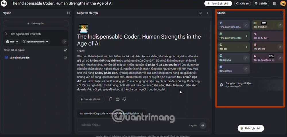 Picture 4 of Instructions on creating a new notebook in NotebookLM by pasting copied text.