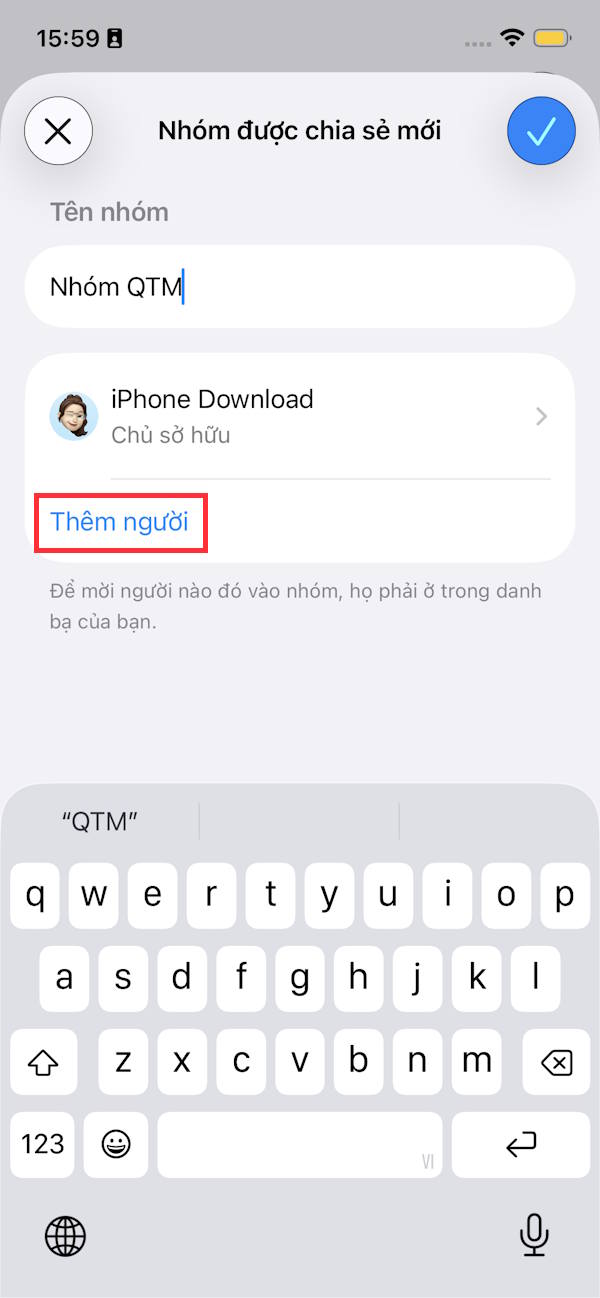 Instructions for creating a password sharing group on iPhone Picture 4