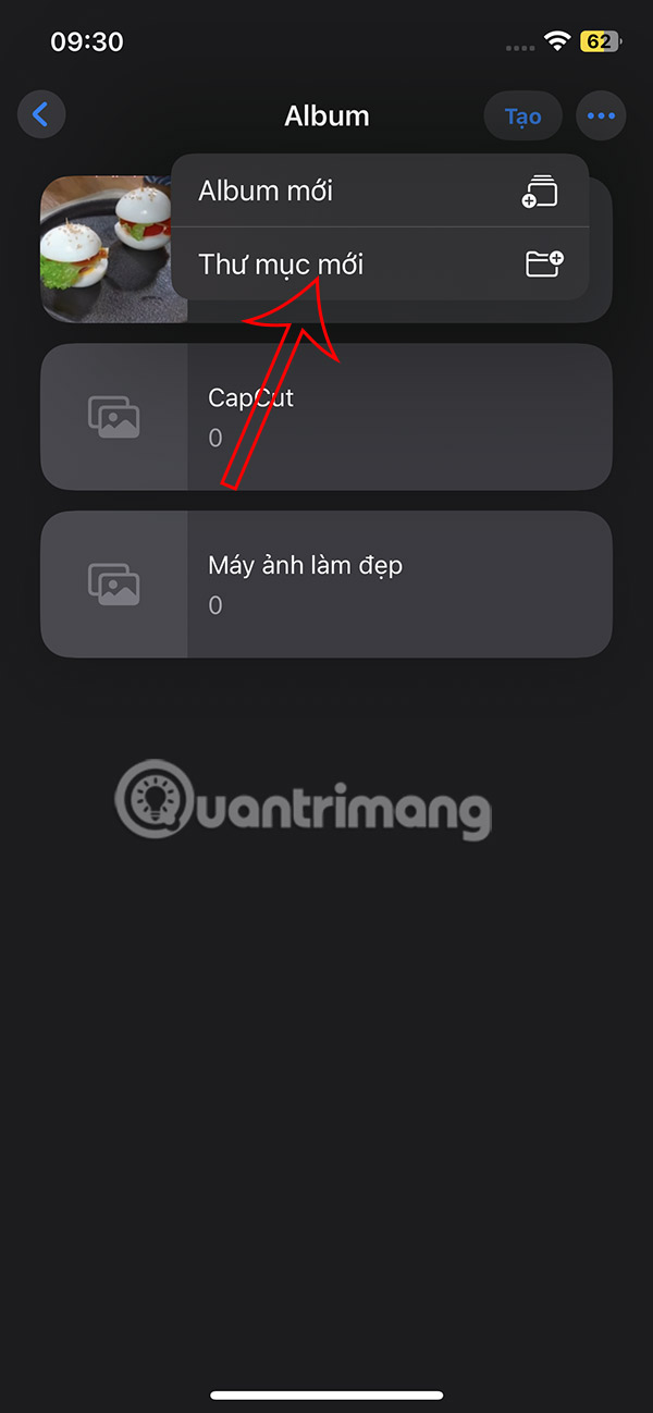 Instructions for creating photo folders on iPhone Picture 3