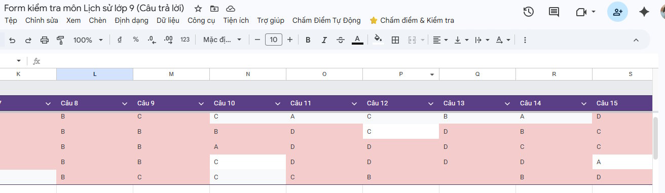Instructions on creating automated exam scoring sheets using Gemini Picture 12