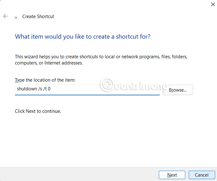 Instructions for creating shortcuts to turn off Windows 11 computers Picture 3