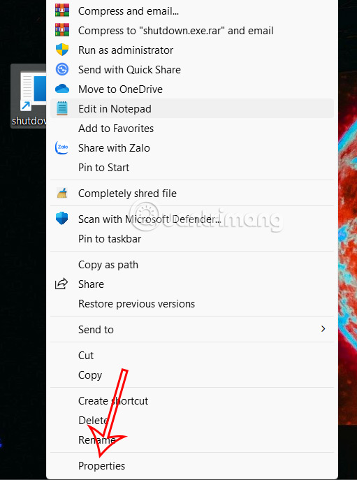 Instructions for creating shortcuts to turn off Windows 11 computers Picture 4