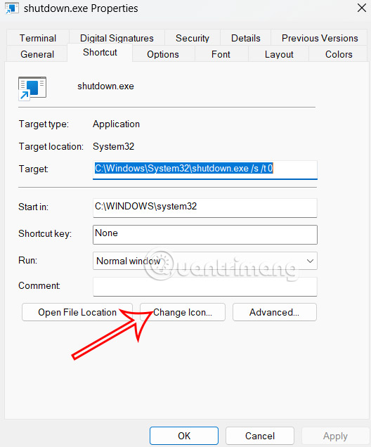 Instructions for creating shortcuts to turn off Windows 11 computers Picture 5