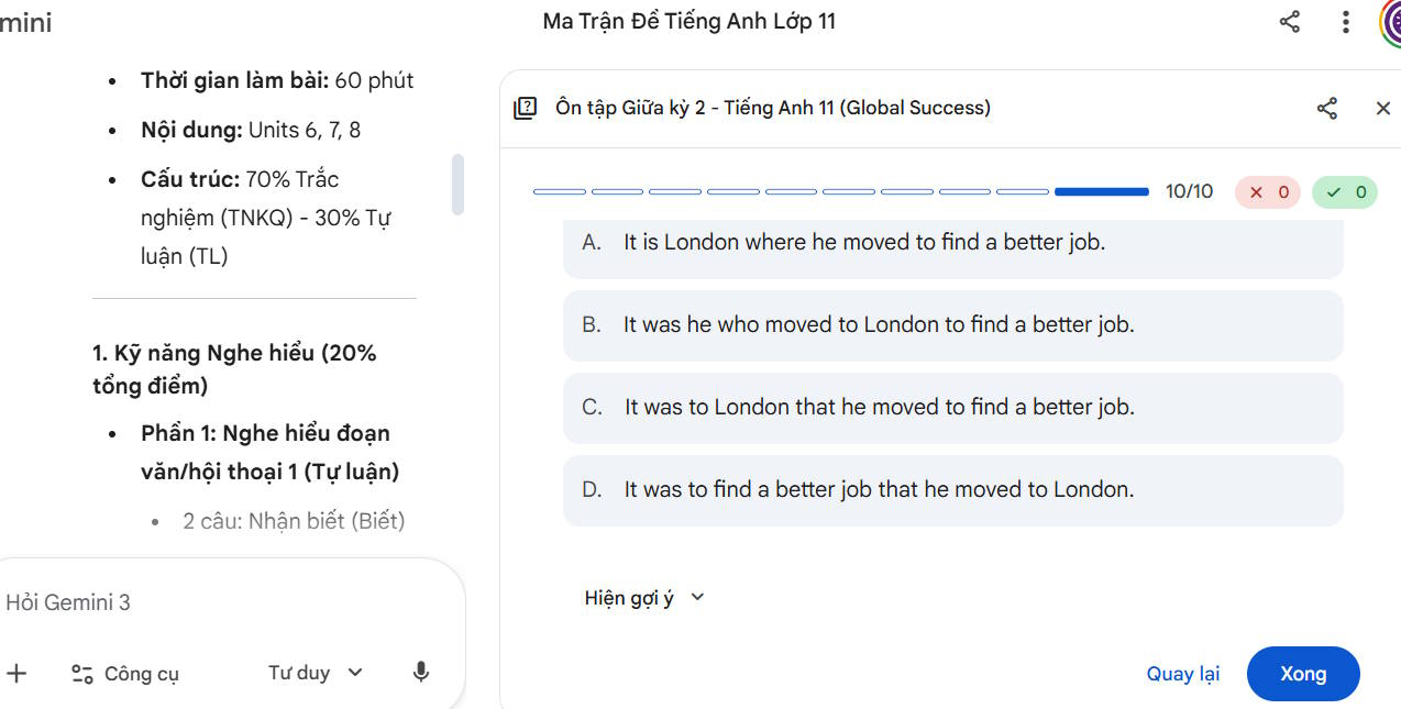 Guide to creating exam matrices using Gemini and ChatGPT Picture 4
