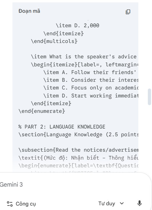Guide to creating exam matrices using Gemini and ChatGPT Picture 6