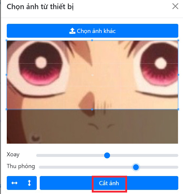 Instructions for creating an anime photo collage with torn paper revealing eyes. Picture 2