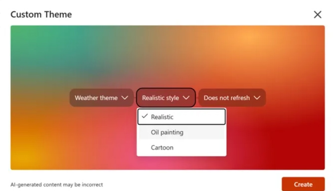 How to create AI theme for Outlook Picture 3