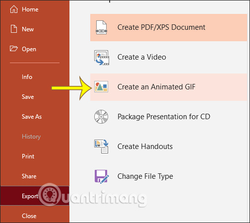 Instructions for creating animated GIFs in PowerPoint Picture 9