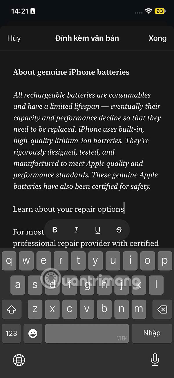 Instructions for creating attachments on Threads Picture 5