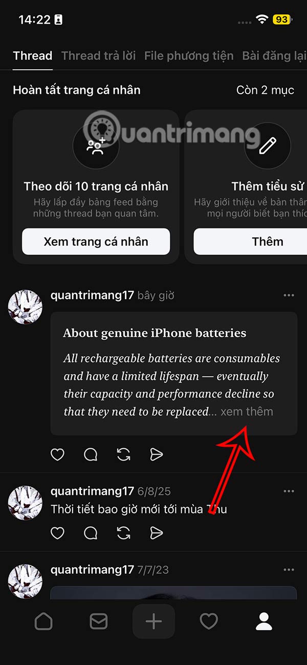 Instructions for creating attachments on Threads Picture 7