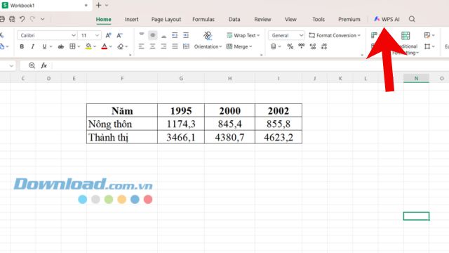 Instructions for creating automatic charts in WPS AI Sheets Picture 1