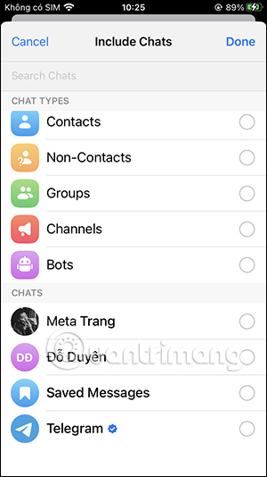 Instructions for creating chat folders on Telegram Picture 6