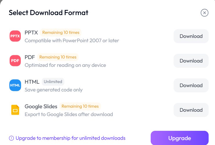 Instructions on creating and editing slides directly in Skywork AI. Picture 11