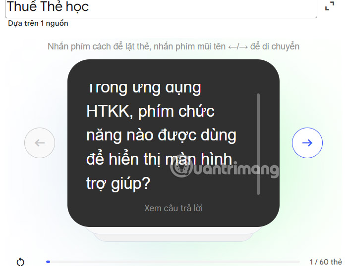Instructions for creating Flashcards and Quizzes on NotebookLM Picture 5