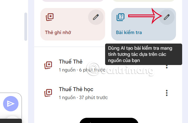 Instructions for creating Flashcards and Quizzes on NotebookLM Picture 7