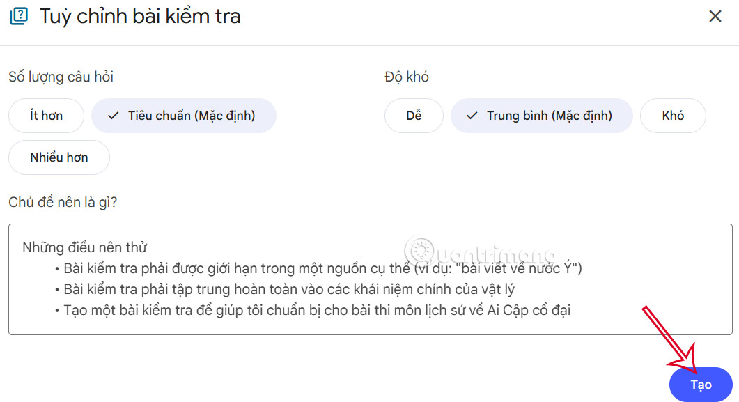 Instructions for creating Flashcards and Quizzes on NotebookLM Picture 8
