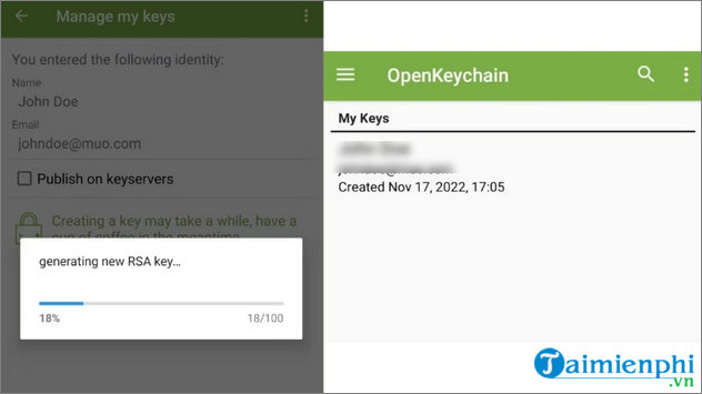 Instructions for creating GPG keys to encrypt and secure personal data Picture 11