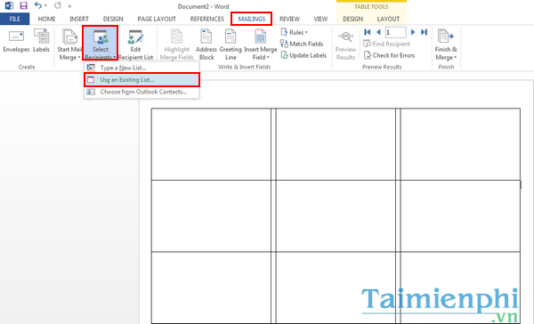 Instructions for creating Labels and mailing labels on Word 2013 quickly Picture 5