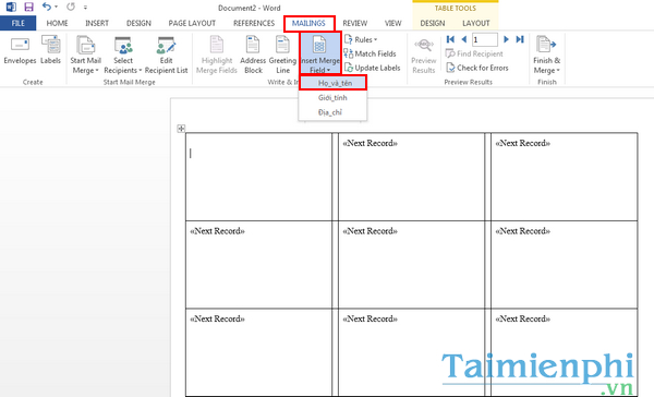 Instructions for creating Labels and mailing labels on Word 2013 quickly Picture 8