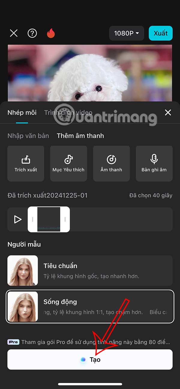 Instructions for creating lip-syncing animal videos on CapCut Picture 11