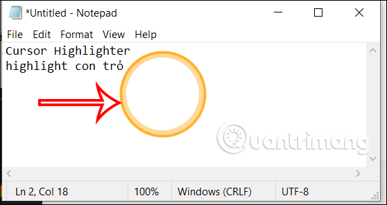 Instructions for creating mouse pointer highlights on Windows Picture 1