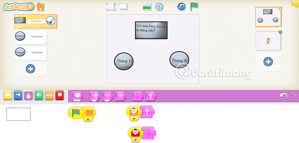 Picture 10 of How to create multiple-choice questions in ScratchJR (Part 2)